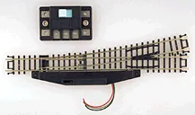 Atlas N Standard Line Remote Switch - #6 Left Hand (Black Ties)