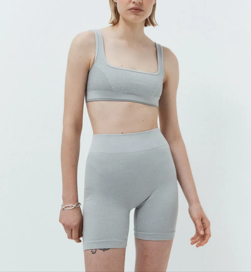Balati Wool Biker Short in Silver