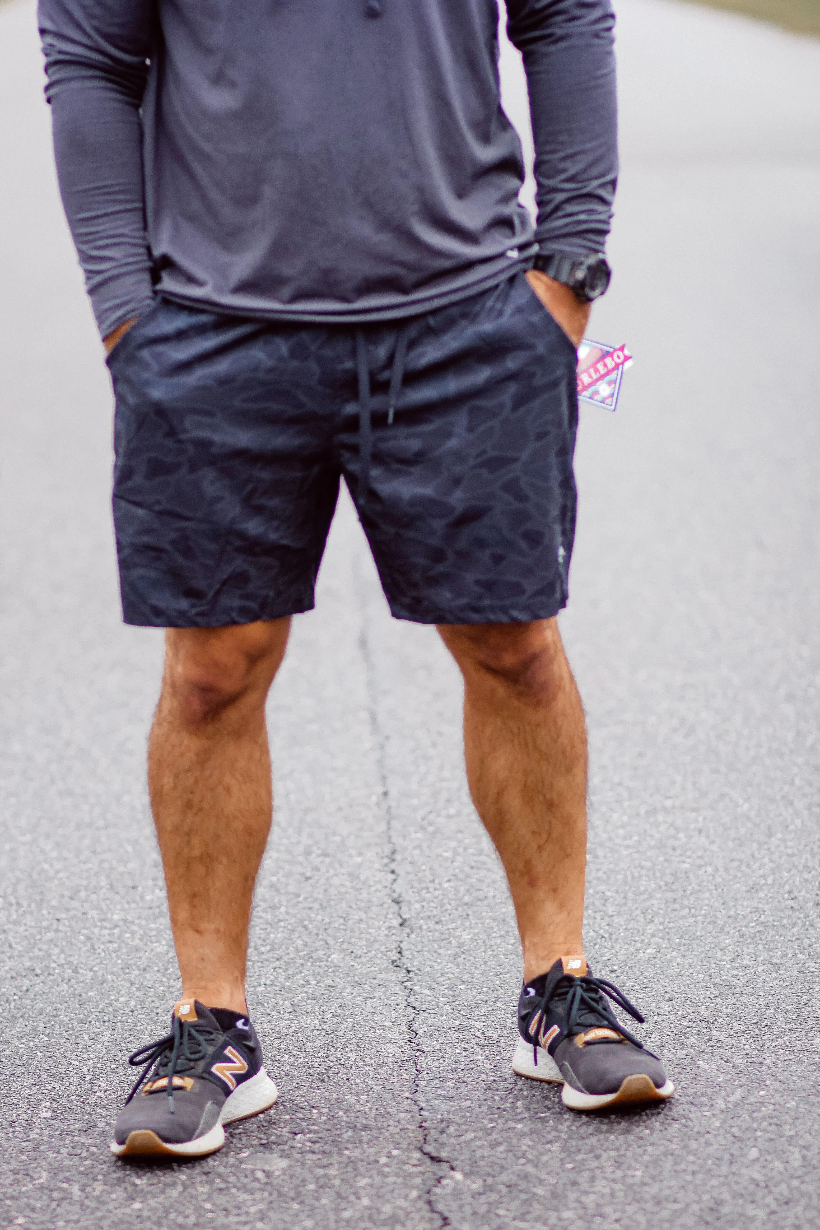 Burlebo Black Camo Heather Athletic Shorts