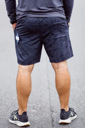 Burlebo Black Camo Heather Athletic Shorts