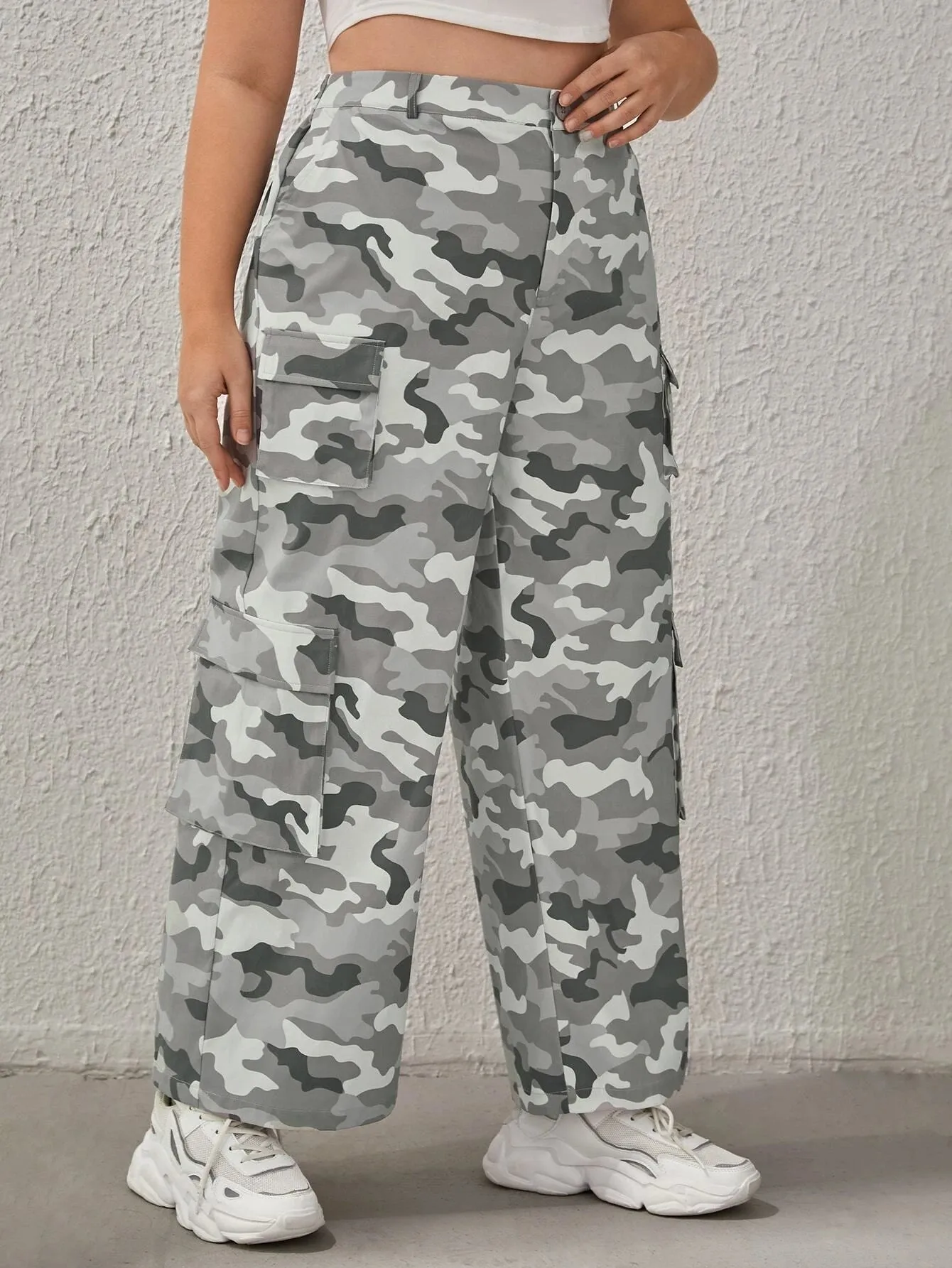 Camo Printed Cargo Pants