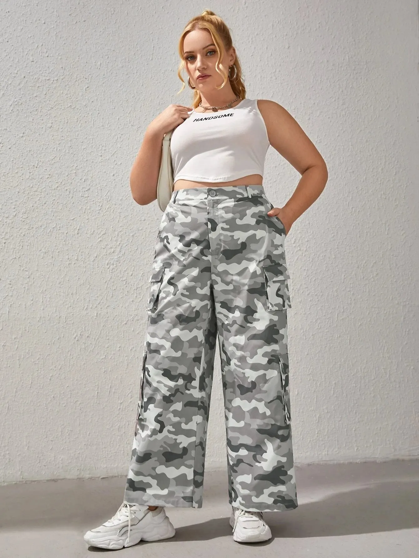 Camo Printed Cargo Pants