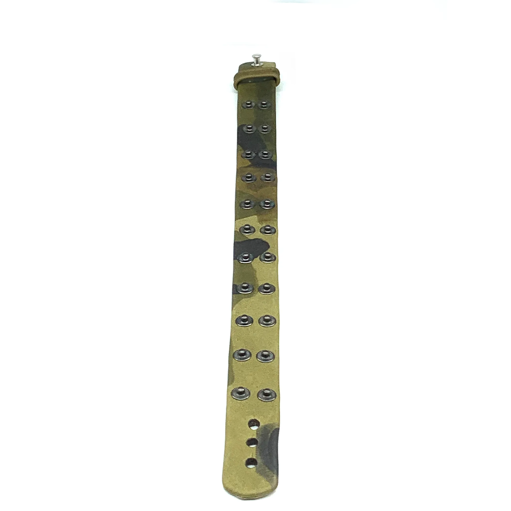 Christopher Augmon Nile Green Camouflage Leather Choker and Wrist Wrap