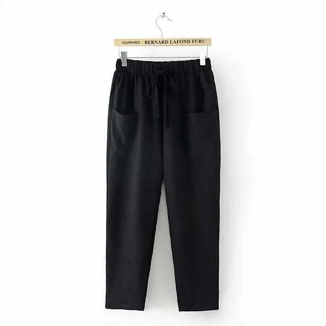 Drawstring solid Peg Pants