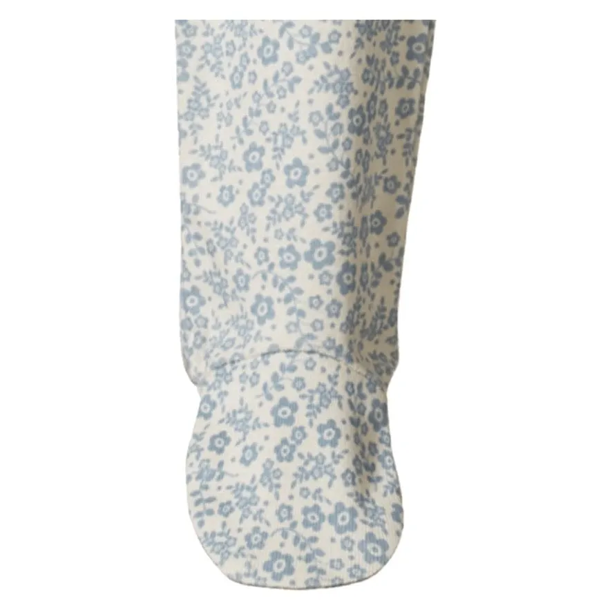 Footed Rompers - Daisy Belle Blue