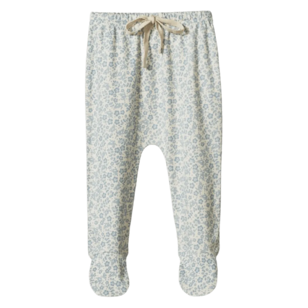 Footed Rompers - Daisy Belle Blue