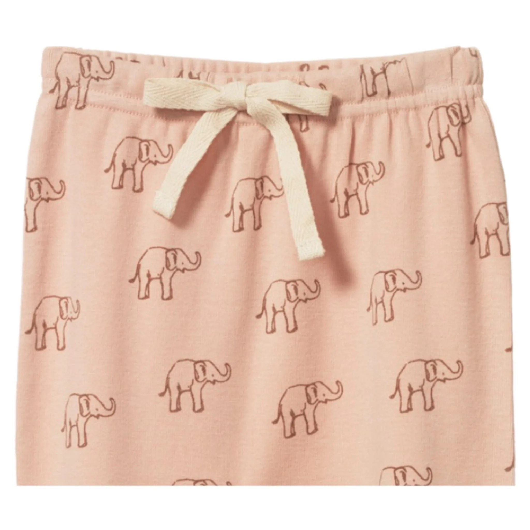 Footed Rompers - Elephant Rose Dust