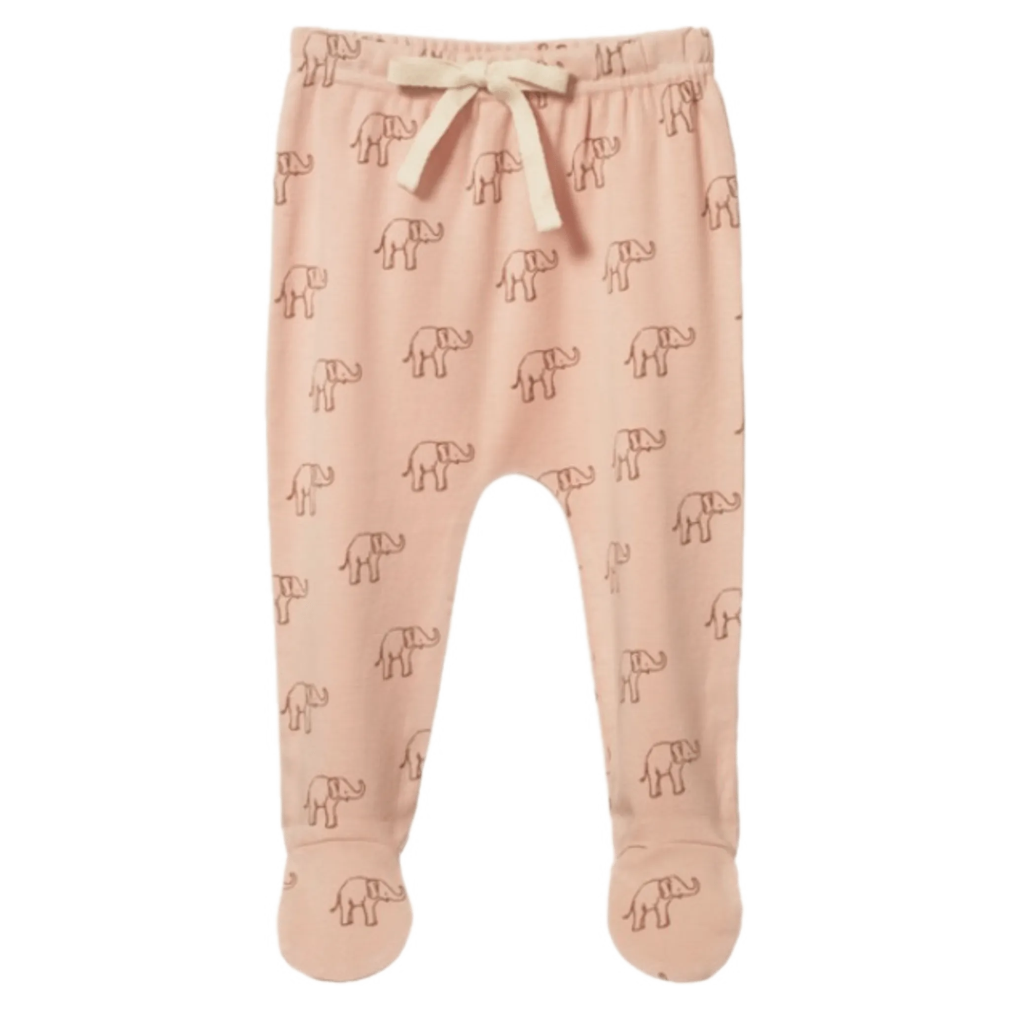 Footed Rompers - Elephant Rose Dust