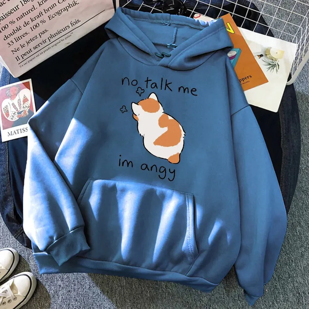 Kawaii Angry Cat Hoodie