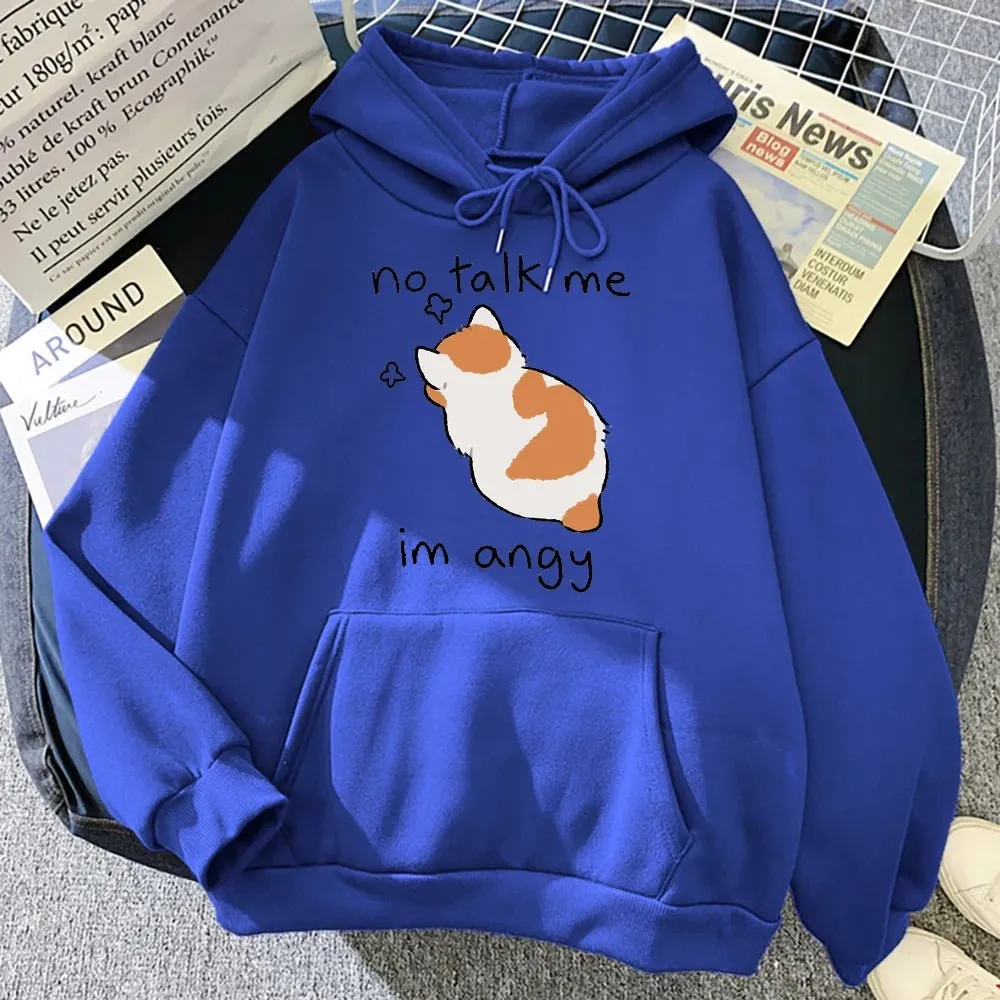 Kawaii Angry Cat Hoodie