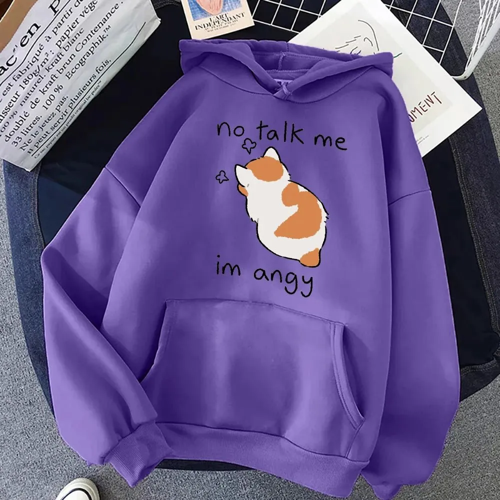 Kawaii Angry Cat Hoodie