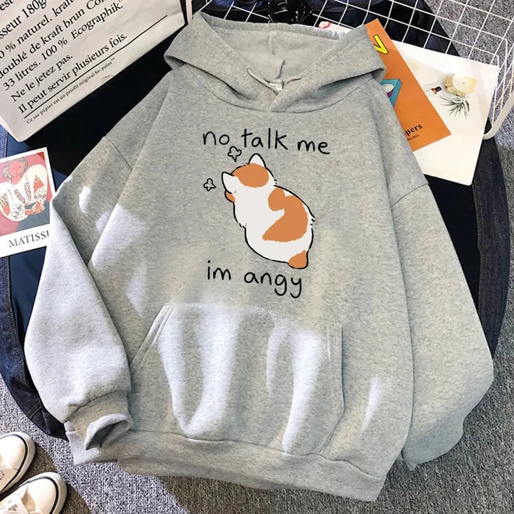 Kawaii Angry Cat Hoodie