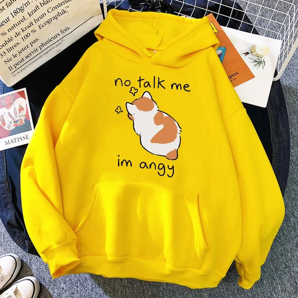 Kawaii Angry Cat Hoodie