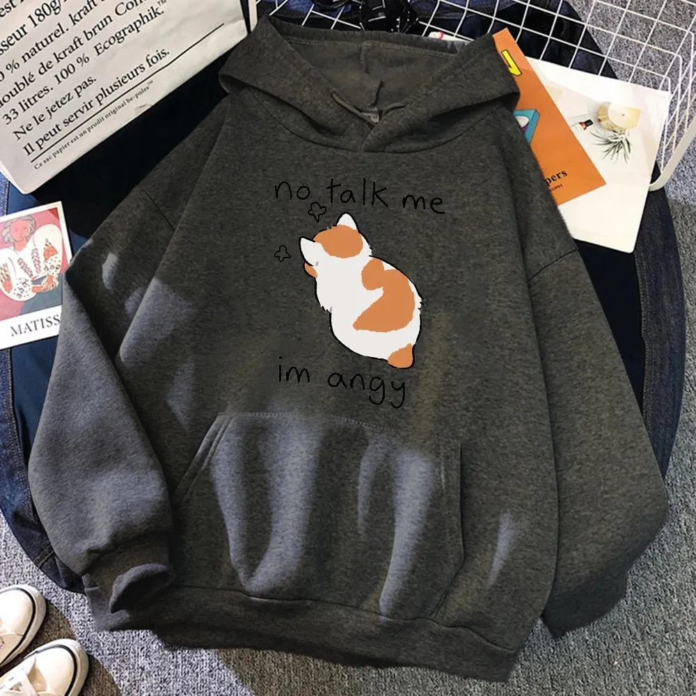 Kawaii Angry Cat Hoodie