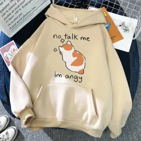 Kawaii Angry Cat Hoodie