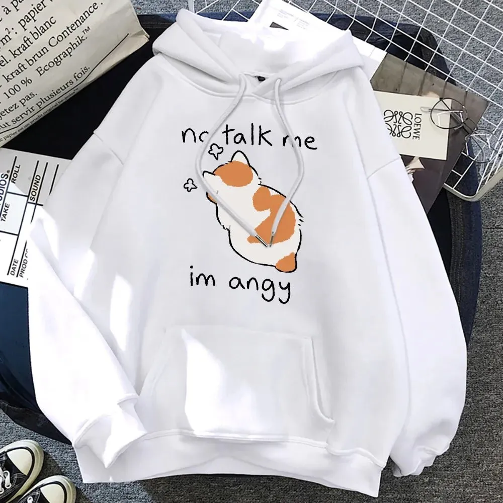 Kawaii Angry Cat Hoodie