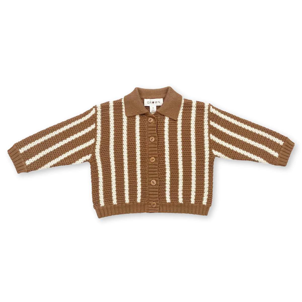 【LAST TWO】Knitted Botton Up Cardigan - Cedar