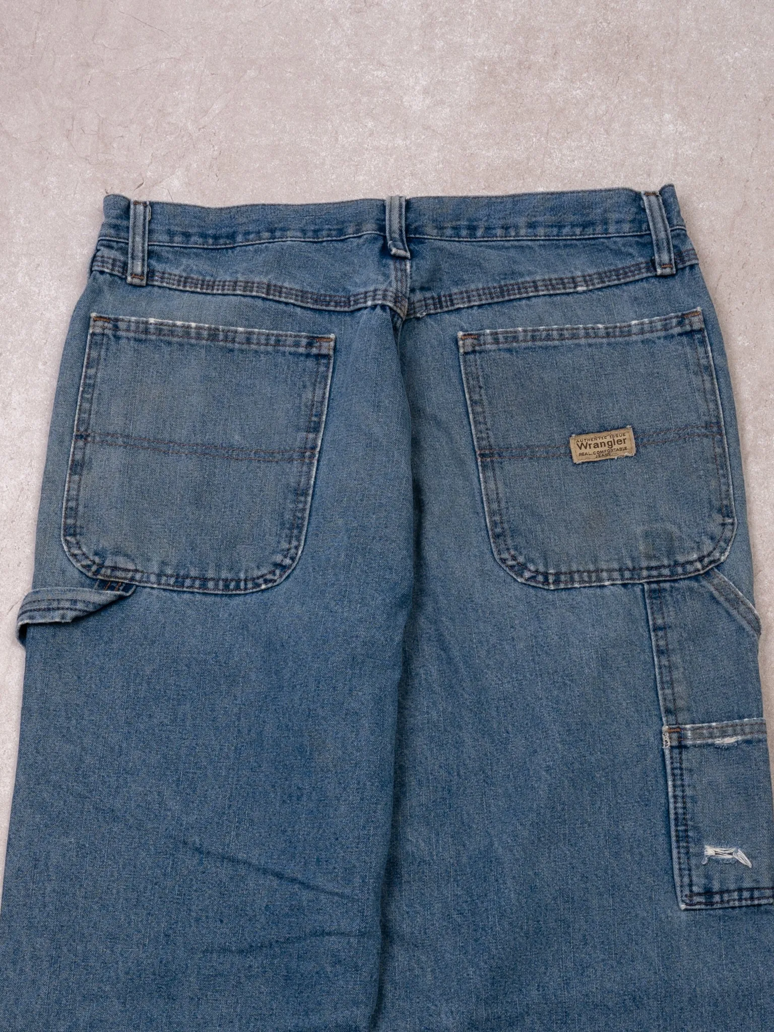 Vintage 90s Blue Wrangler Denim Carptenter Cargo Pants (32 x 32)