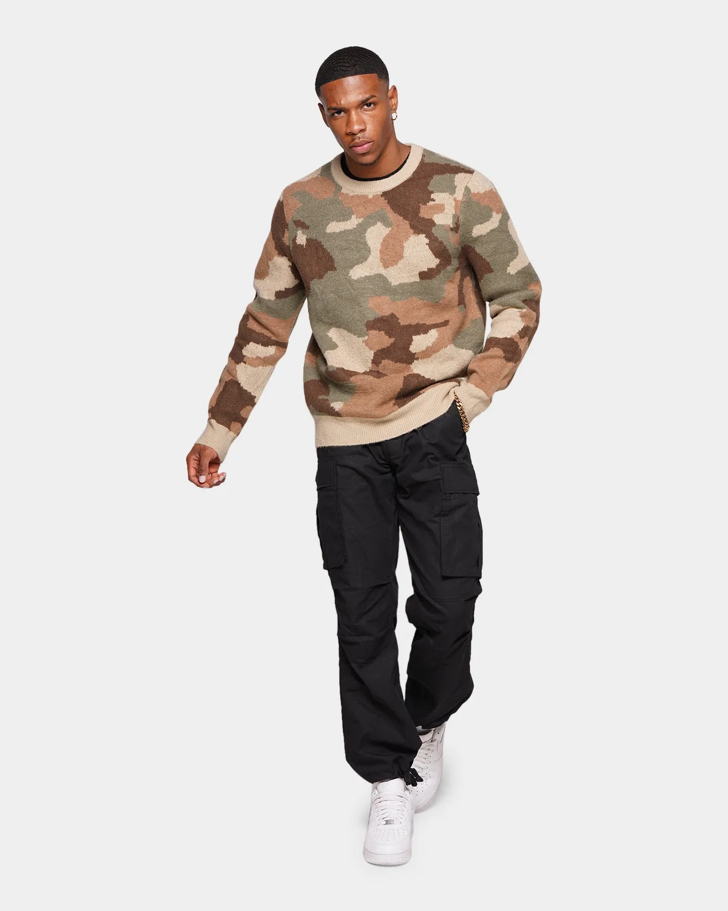 XXIII Joren Camo Sweater Camo