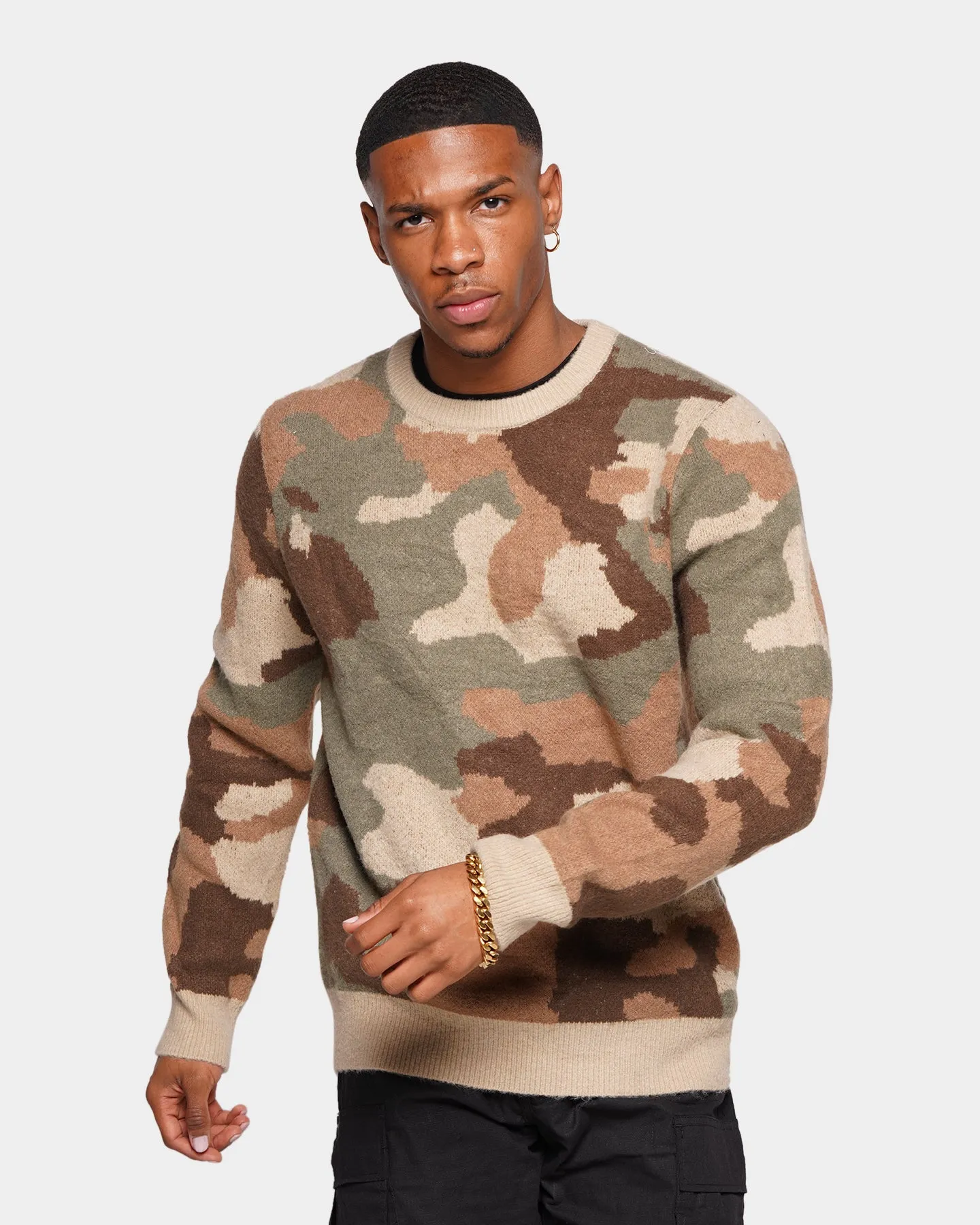 XXIII Joren Camo Sweater Camo